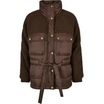 URBAN CLASSICS Sherpa Mix Puffer Big Jacke Brown S