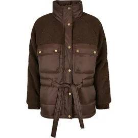 URBAN CLASSICS Sherpa Mix Puffer Big Jacke Brown S