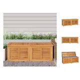vidaXL Gartenbox mit Beutel 150x50x53 cm Massivholz Teak