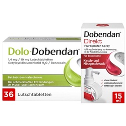 Dolo-Dobendan & Dobendan Direkt Set gegen starke Halsschmerzen