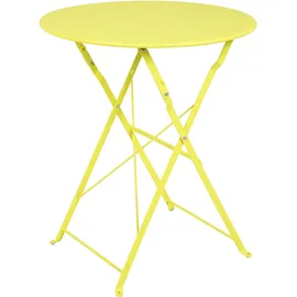 Garden Pleasure TIVIO Klapptisch Ø 60 cm Hellgrün/Beige/Gelb