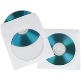 Hama 51174 CD/DVD-Papier-Schutzhüllen weiß 100er-Pack