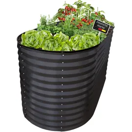 NATIV Hochbeet Metall oval 160 x 80 x 78 cm Anthrazit