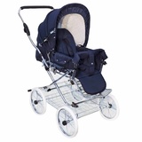 Eichhorn Kinderwagen Sport-Kinderwagen Designer, Retro-Look - alle Komponenten made in EU blau