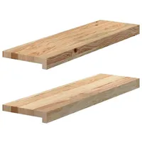 VidaXL Fensterbänke 2 Stk. Unbehandelt 70x20x2 cm Massivholz Eiche