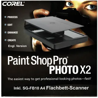 Flachbett Scanner | A4  | USB | Twain Treiber | inkl.Corel PaintShopPro Photo X2