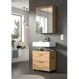 xonox.home Waschbeckenunterschrank Scout 60 x 60 x 34 cm Artisan/Schwarz