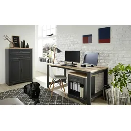 Innostyle Schreibtisch Jasmin Graphit / Artisan Eiche