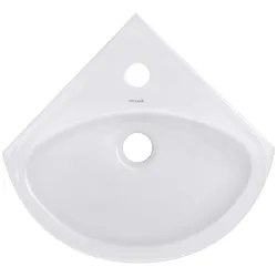Belvit Keramik Eck Waschbecken Handwaschbecken 36x36x15 cm