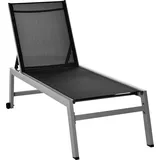 Outsunny Relaxliege Sonnenliege 5-stufige verstellbare Rückenlehne Aluminium Schwarz 169x65x102cm für Garten & Terrasse   Aosom.de