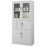 Jan Nowak C018S Aktenschrank 185 x 90 x 40 cm Grau