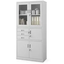 Jan Nowak C018S Aktenschrank 185 x 90 x 40 cm Grau