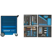 Gedore Werkzeugwagen Stahl blau 147-teilig bestückt