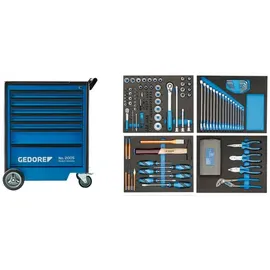Gedore Werkzeugwagen Stahl blau 147-teilig bestückt