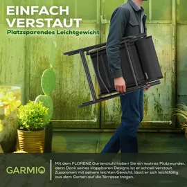 garmio Gartenstuhl FLORENZ 54 x 58 x 103 cm schwarz 1 St.