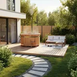 FinnTherm Bergen Ø 160 x 110 cm Weiß