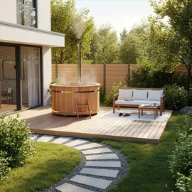 FinnTherm Bergen Ø 160 x 110 cm Weiß