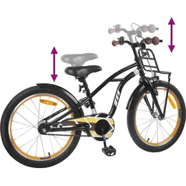 vidaXL Kinderfahrrad 18 Zoll schwarz