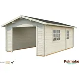 Palmako Einzelgarage Roger 3,60 x 5,50 m beige ohne Tor