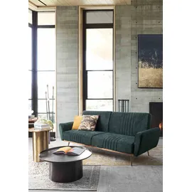 BIZZOTTO Schlafsofa Johnny in Samt-Optik, modernes Design, grün, bequeme Polsterung, für 2-3 Personen