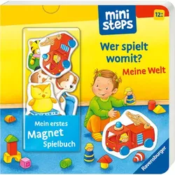 Ravensburger ministeps Mein erstes Magnetbuch:Wer spielt womit? Meine Welt