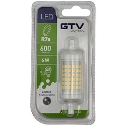 LED Leuchtmittel 4000K R7s 6W 600lm Birne Lampe Glühbirne Stiftsockel GTV 7743