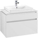 Villeroy & Boch Legato Waschtischunterschrank B679L0DH 80x55x50cm, mit LED-Beleuchtung Glossy White