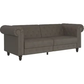 dorel home Schlafcouch Kunstleder 3-Sitzer Braun