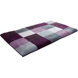 Erwin Müller Badematte Kreta aubergine Größe 80x140 cm, Badteppich, Badvorleger rutschhemmend - kuscheliger Hochflor, für Fußbodenheizung geeignet