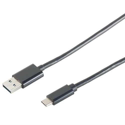 AC-Sat-Corner Handy Ladekabel für Samsung/Huawei/Google Handy USB-A zu USB-C Datenkabel Schnellladekabel Schwarz 1 Meter für Huawei P30