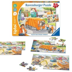 Ravensburger Puzzle 2 x 12 Teile Puzzle tiptoi Puzzeln, Entdecken... Müllabfuhr 00172, 1000 Puzzleteile