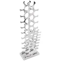 vidaXL Weinregal Aluminium 27 x 27 x 90 cm Silber