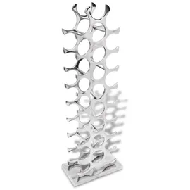 vidaXL Weinregal Aluminium 27 x 27 x 90 cm Silber