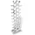 vidaXL Weinregal Aluminium 27 x 27 x 90 cm Silber
