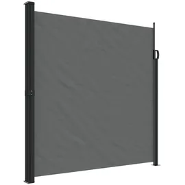 vidaXL Seitenmarkise 200 x 500 cm grau Polyester