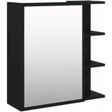 vidaXL Spiegelschrank 62,5 cm schwarz