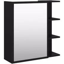 vidaXL Spiegelschrank 62,5 cm schwarz