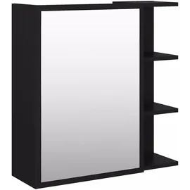vidaXL Spiegelschrank 62,5 cm schwarz