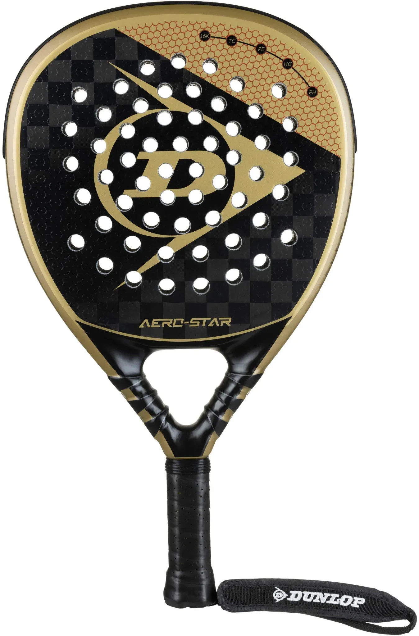 Dunlop Padelschläger in black-gold, Größe Einheitsgröße - schwarz