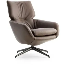 leolux Sessel Lloyd Leder Braun Walnuss
