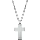 s.Oliver Kette mit Anhänger Kreuz Edelstahl Silber 50 cm