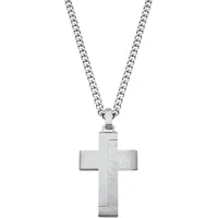 s.Oliver Kette mit Anhänger Kreuz Edelstahl Silber 50 cm