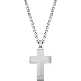 s.Oliver Kette mit Anhänger Kreuz Edelstahl Silber 50 cm