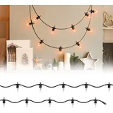 ECD Germany LED-Lichterkette spritzwassergeschützt 2 m Warmweiß