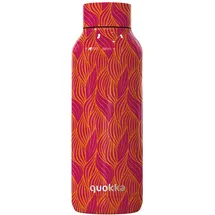 Quokka Solid Thermo-Flasche 510 ml orange bloom mit Muster