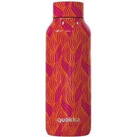 Quokka Solid Thermo-Flasche 510 ml orange bloom mit Muster