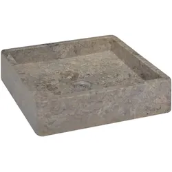 Waschbecken Grau 40x40x10 cm Marmor