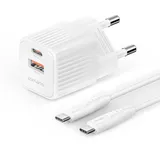 4smarts VoltPlug Duos Mini PD 20W und USB-C Kabel 1,5m weiß (540122)