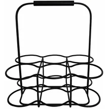BLOMUS Flaschenkorb WIRES BLACK für 6 Flaschen Edelstahl schwarz