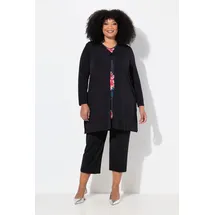 Ulla Popken Shirtjacke in schwarz | Gr.: 54-56